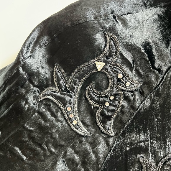 RARE VINTAGE Escada by Margaretha Ley Velvet Crystal Bomber Jacket - Picture 10 of 13